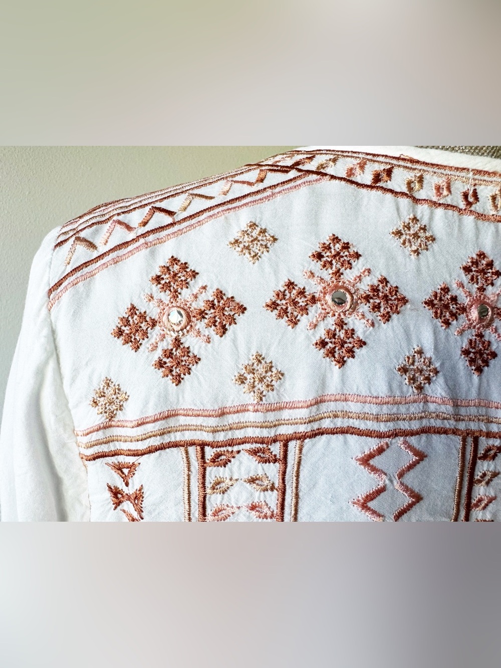 Melissa Odabash Natalia Boho White Embroidered Mini Dress - Picture 14 of 17